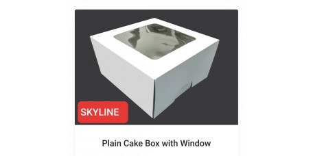 Plain Cake Box with Window 